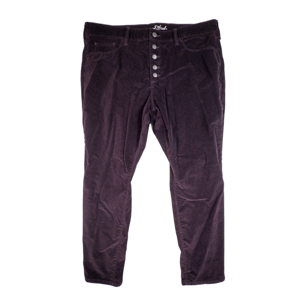 Universal Thread High Rise Skinny Corduroy Button Fly Pants Plum Purple Jeans 12